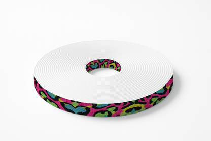 L'atelier du Fourmilier BioThane imprimé au mètre Motif BioThane – Léopard fluo multicolore