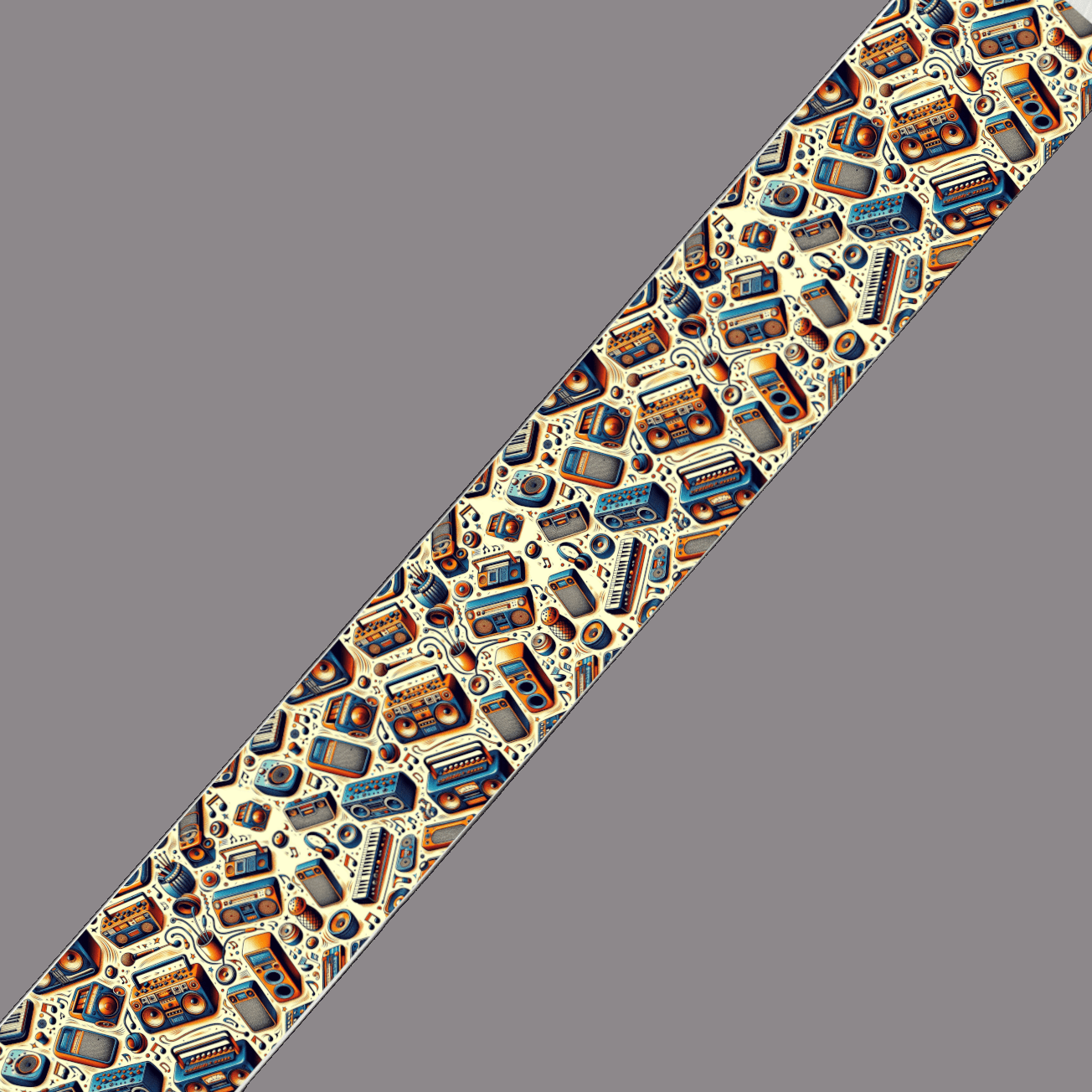 L'atelier du Fourmilier BioThane imprimé au mètre Motif BioThane – Radios Vintage pop