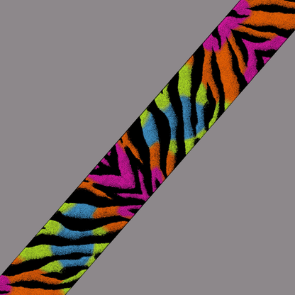 L'atelier du Fourmilier BioThane imprimé au mètre Motif BioThane – Zébré fluo multicolore