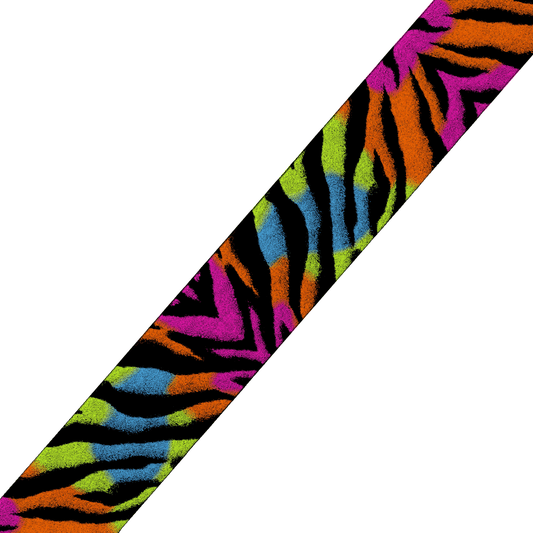 L'atelier du Fourmilier BioThane imprimé au mètre Motif BioThane – Zébré fluo multicolore