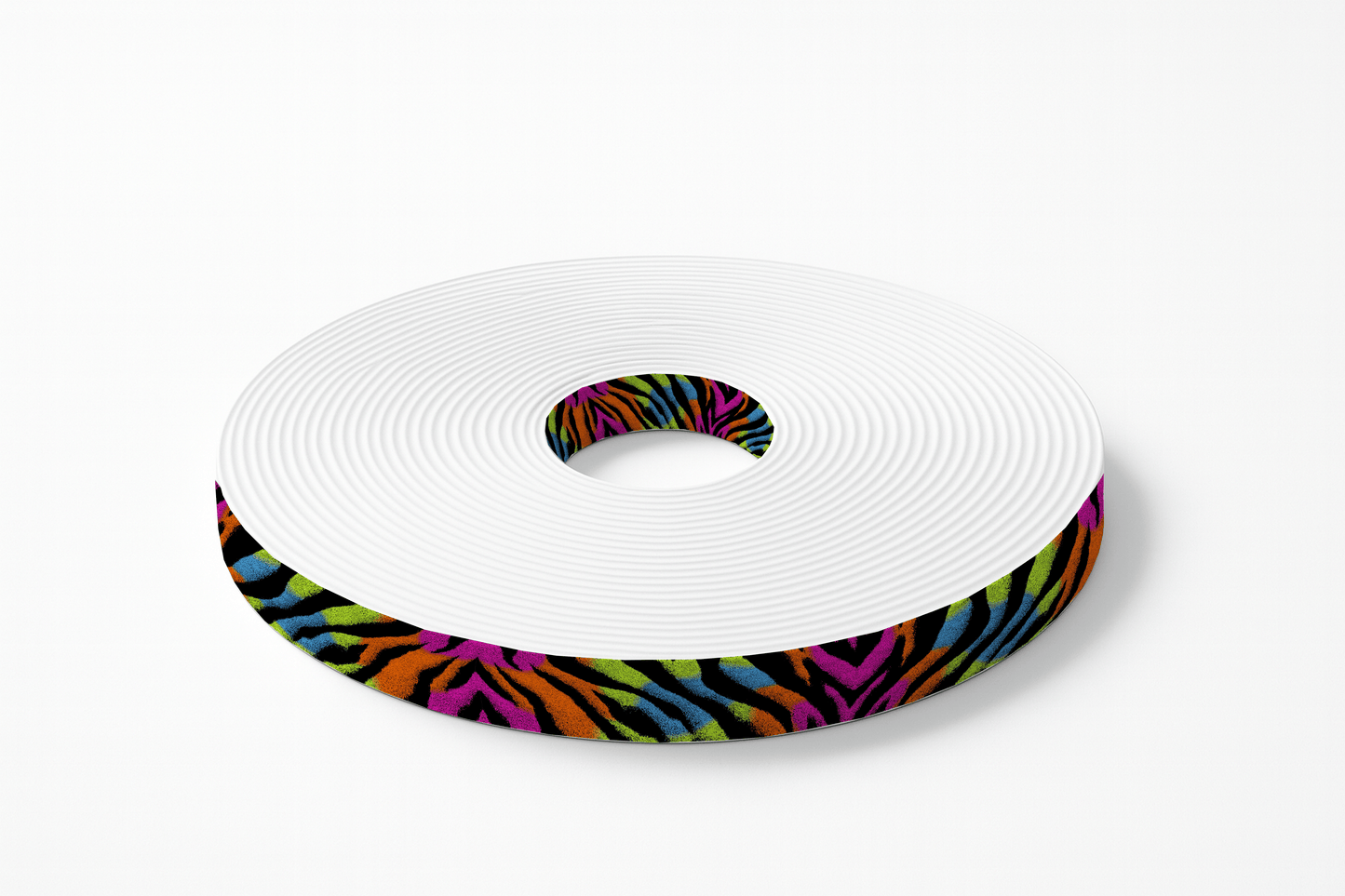 L'atelier du Fourmilier BioThane imprimé au mètre Motif BioThane – Zébré fluo multicolore