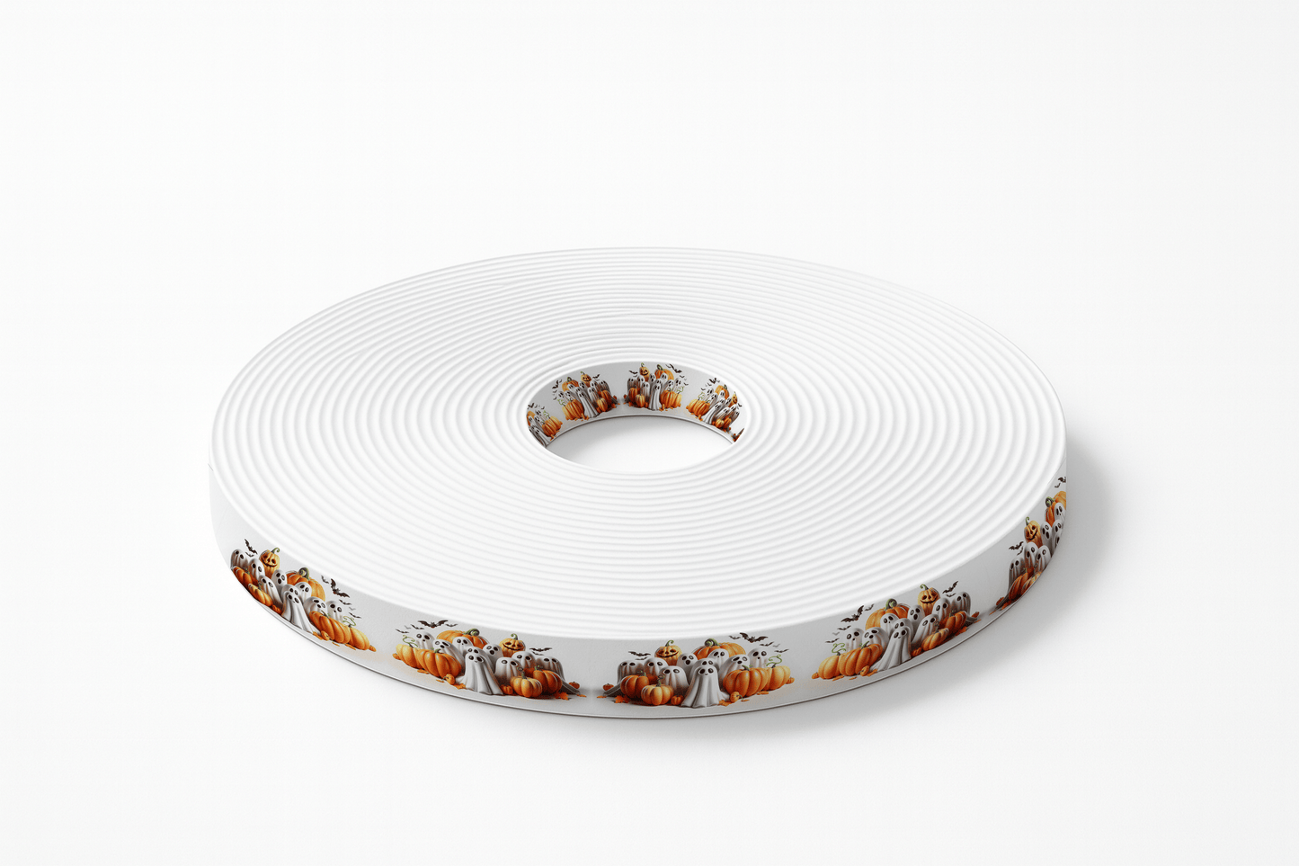 L'atelier du Fourmilier BioThane imprimé au mètre Motif Halloween - Fantômes et Citrouilles (BioThane imprimé)