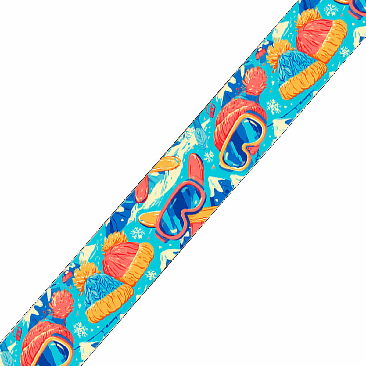 L'atelier du Fourmilier BioThane imprimé au mètre Motif ski et hiver imprimé au mètre