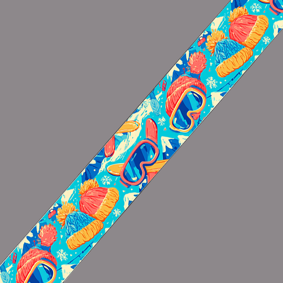 L'atelier du Fourmilier BioThane imprimé au mètre Motif ski et hiver imprimé au mètre