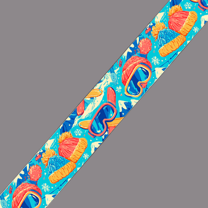 L'atelier du Fourmilier BioThane imprimé au mètre Motif ski et hiver imprimé au mètre