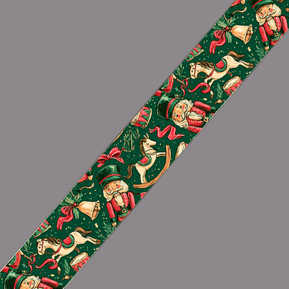 L'atelier du Fourmilier BioThane imprimé au mètre Sangle BioThane imprimé Noël au mètre