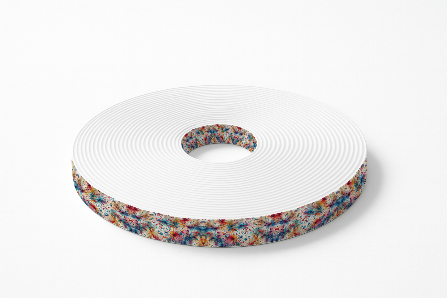 L'atelier du Fourmilier BioThane imprimé au mètre Sangle BioThane® imprimée – Motif Abstrait Coloré
