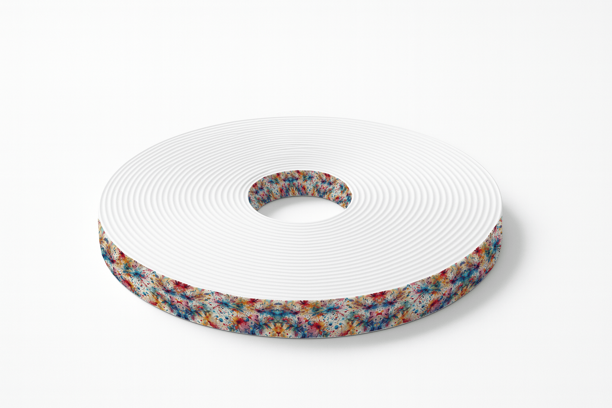 L'atelier du Fourmilier BioThane imprimé au mètre Sangle BioThane® imprimée – Motif Abstrait Coloré