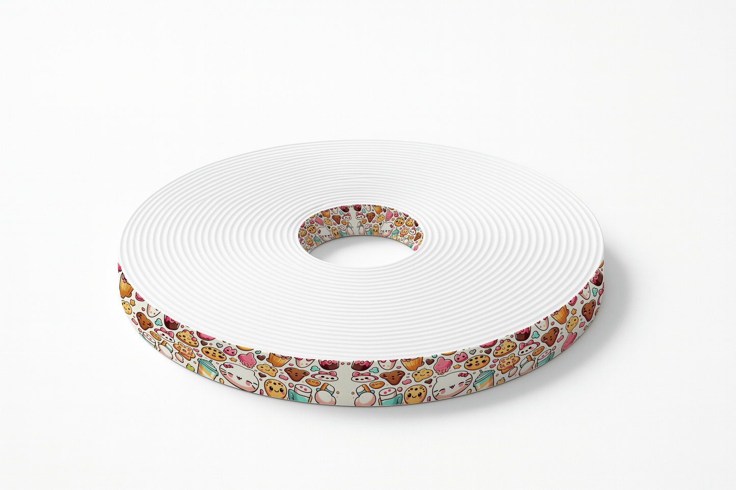 L'atelier du Fourmilier BioThane imprimé au mètre Sangle BioThane® imprimée – Motif Gourmandises Craquantes