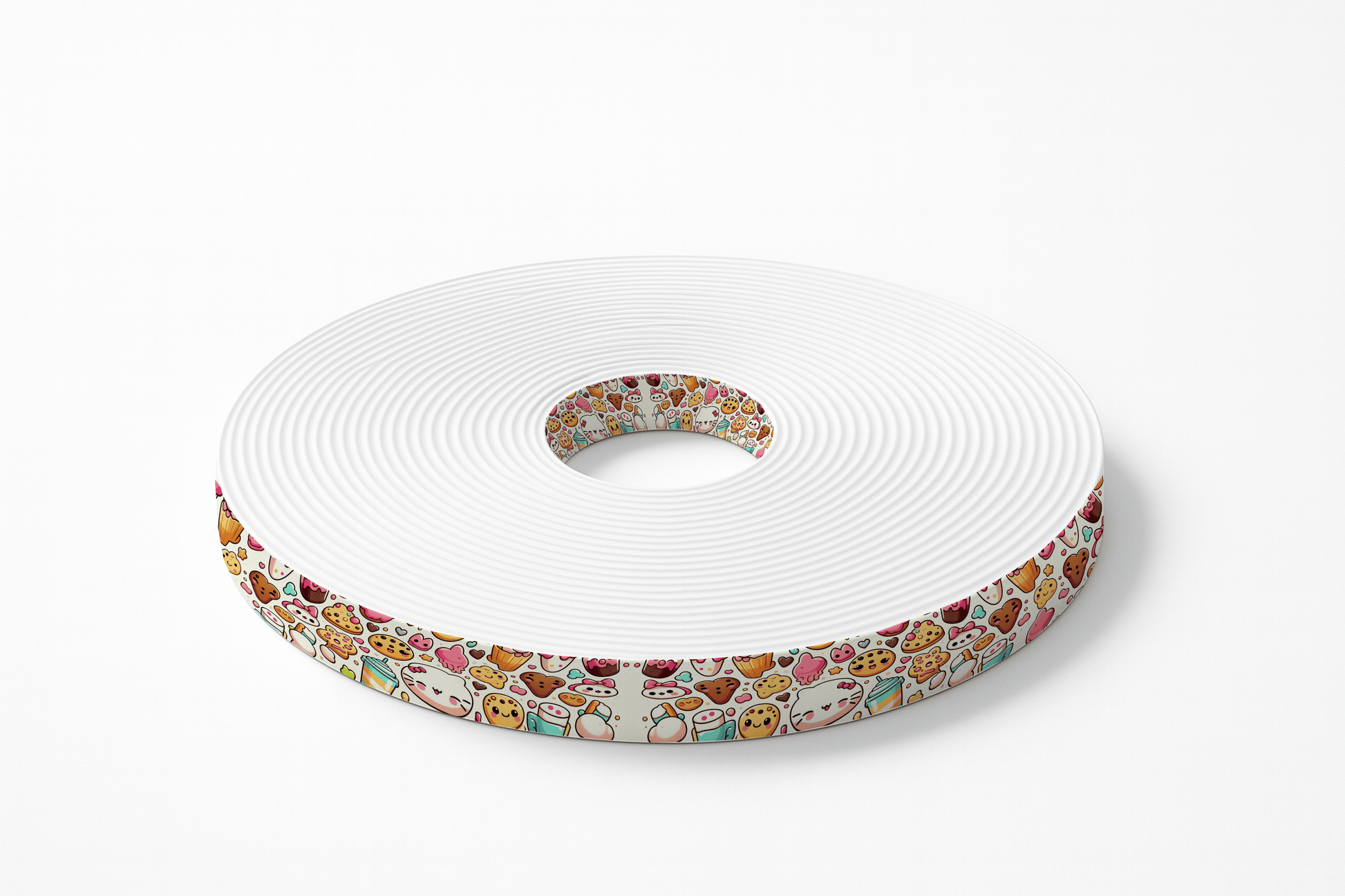 L'atelier du Fourmilier BioThane imprimé au mètre Sangle BioThane® imprimée – Motif Gourmandises Craquantes