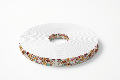 L'atelier du Fourmilier BioThane imprimé au mètre Sangle BioThane® imprimée – Motif Gourmandises Craquantes