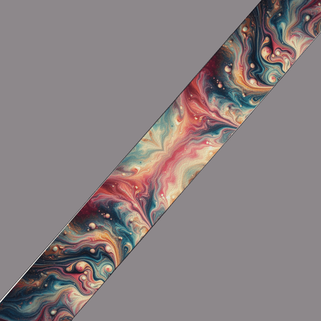 L'atelier du Fourmilier BioThane imprimé au mètre Sangle BioThane imprimée – Motif Marbré Galaxie