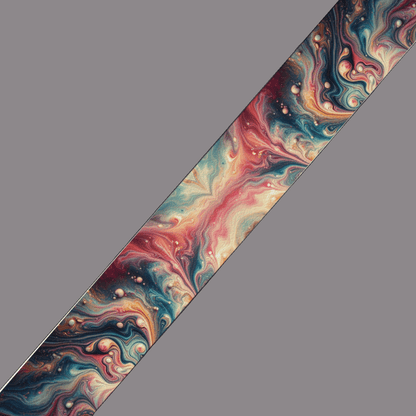 L'atelier du Fourmilier BioThane imprimé au mètre Sangle BioThane imprimée – Motif Marbré Galaxie