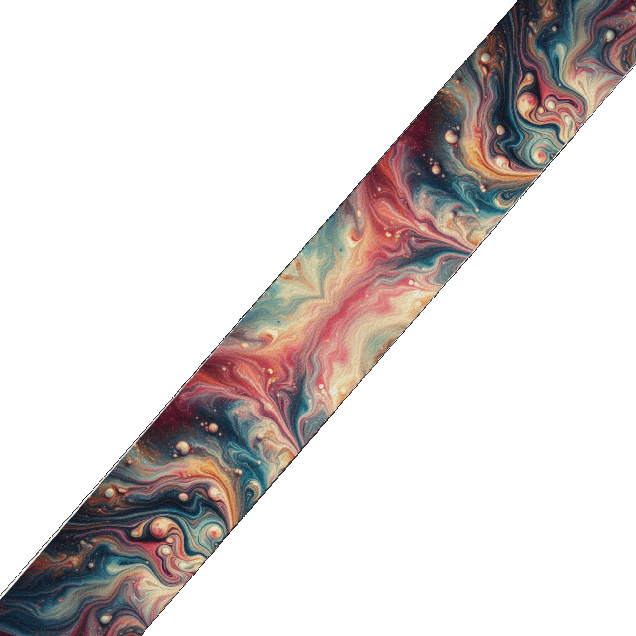 L'atelier du Fourmilier BioThane imprimé au mètre Sangle BioThane imprimée – Motif Marbré Galaxie