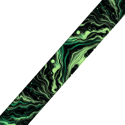 L'atelier du Fourmilier BioThane imprimé au mètre Sangle BioThane® Marbrée Vert Nébuleux – Impression UV