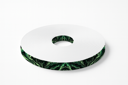 L'atelier du Fourmilier BioThane imprimé au mètre Sangle BioThane® Marbrée Vert Nébuleux – Impression UV