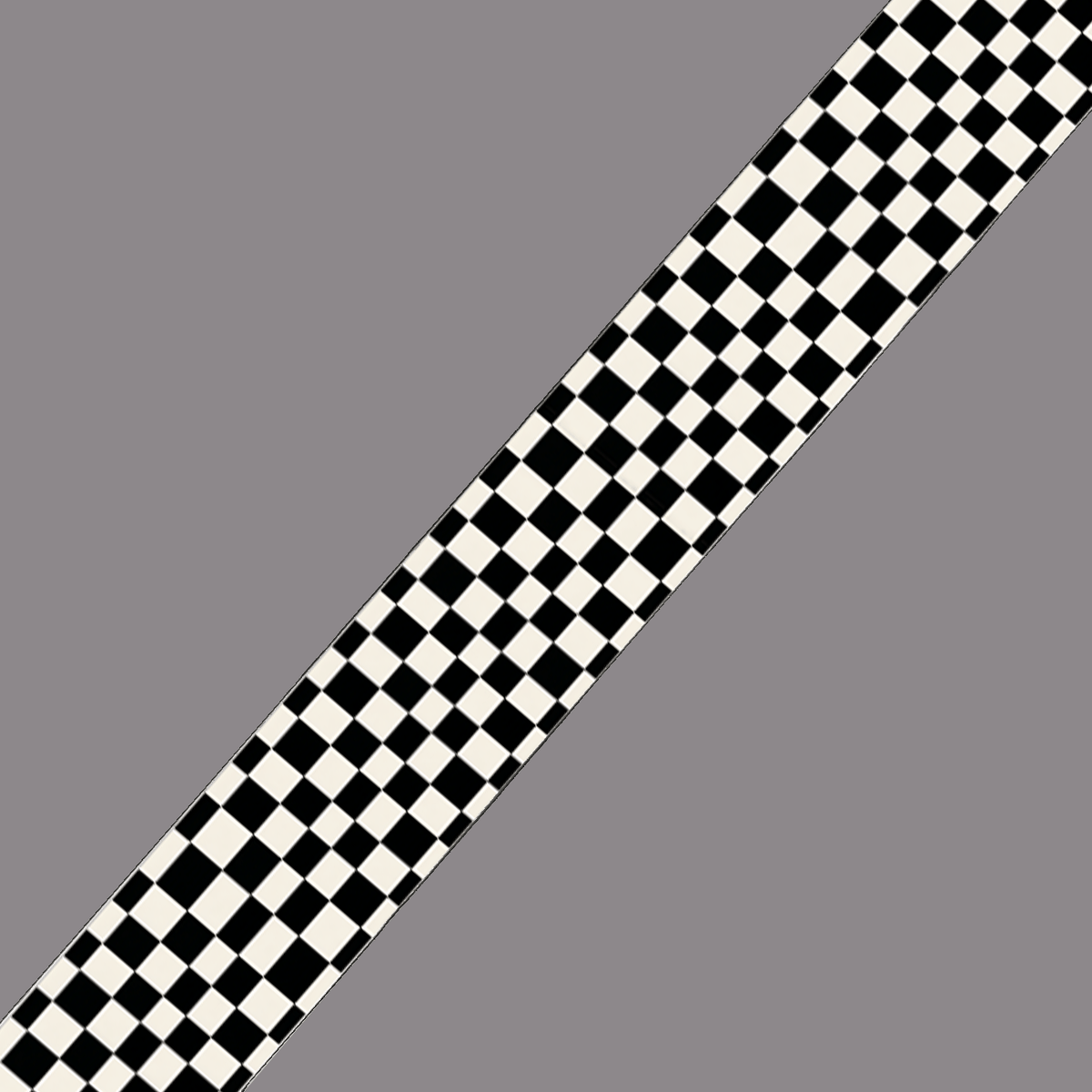 L'atelier du Fourmilier BioThane imprimé au mètre Sangle damier noir imprimée au mètre