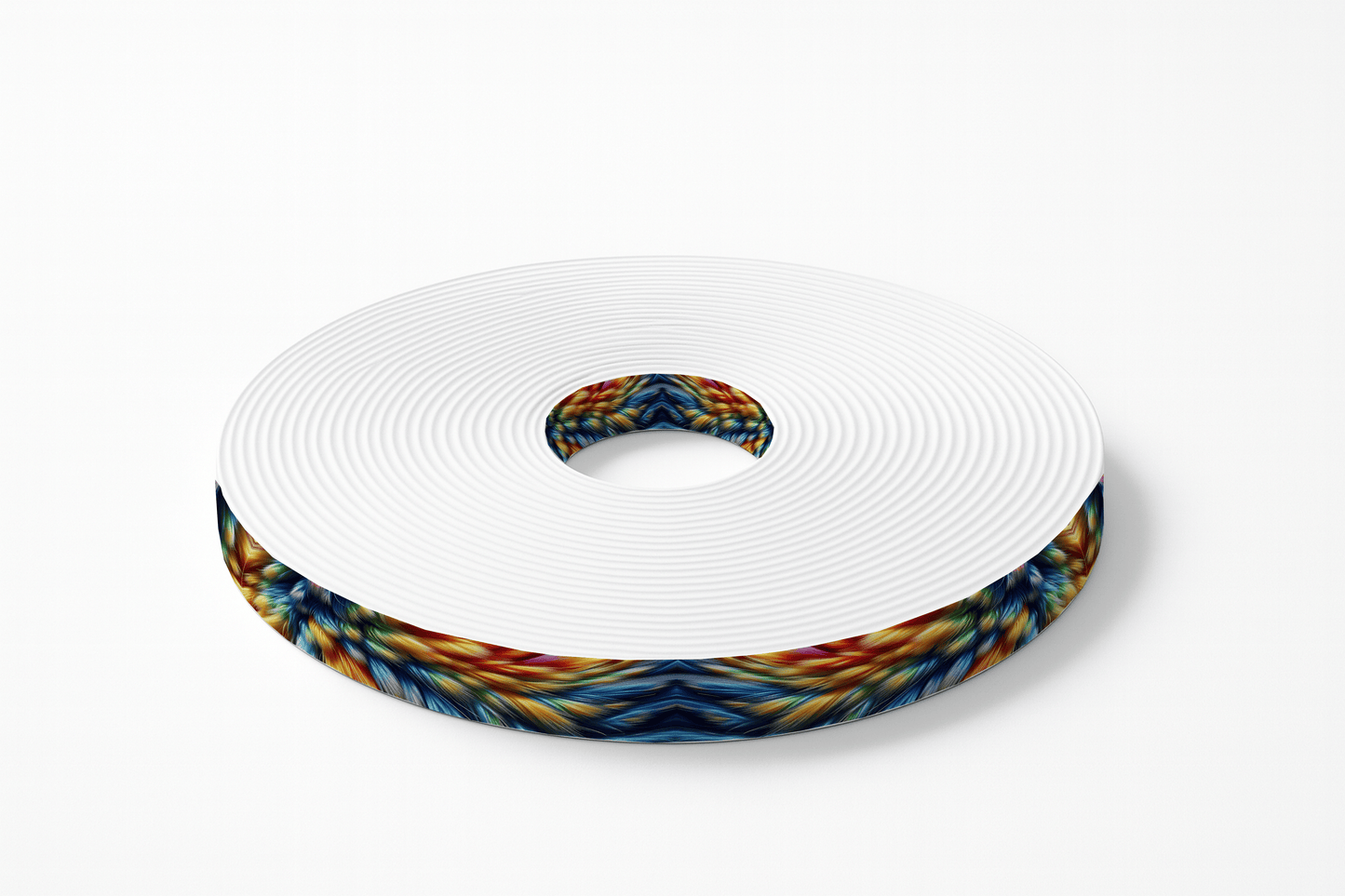 L'atelier du Fourmilier BioThane imprimé au mètre Sangle en BioThane imprimée - Motif fourrure multicolore