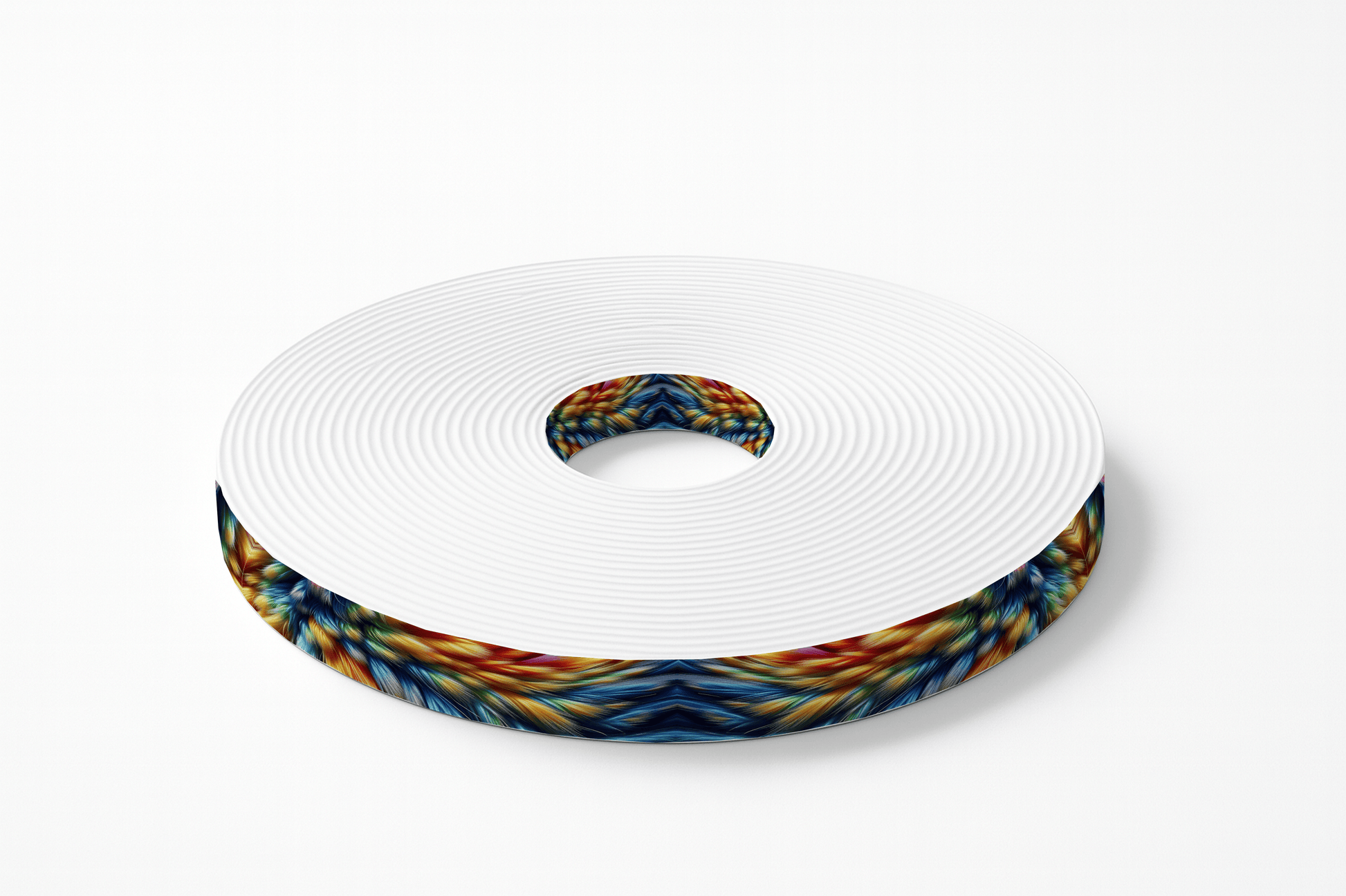 L'atelier du Fourmilier BioThane imprimé au mètre Sangle en BioThane imprimée - Motif fourrure multicolore