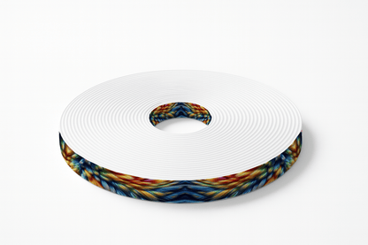 L'atelier du Fourmilier BioThane imprimé au mètre Sangle en BioThane imprimée - Motif fourrure multicolore