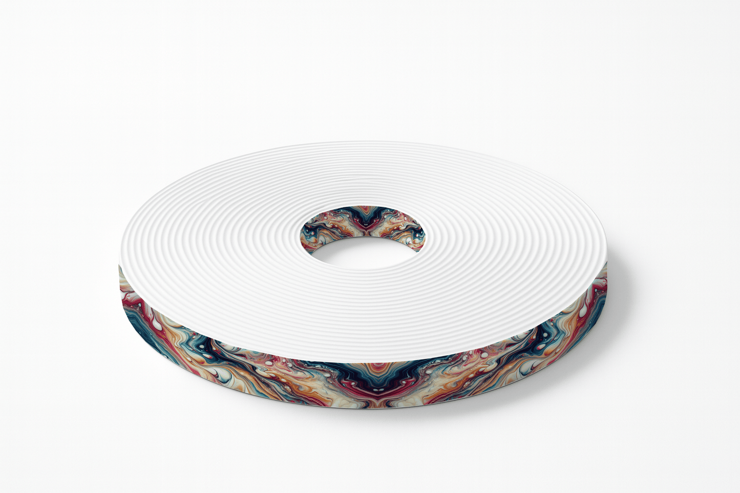 L'atelier du Fourmilier BioThane imprimé au mètre Sangle en BioThane® Imprimée – Motif Marbré Multicolore