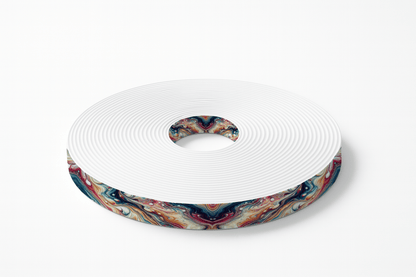 L'atelier du Fourmilier BioThane imprimé au mètre Sangle en BioThane® Imprimée – Motif Marbré Multicolore