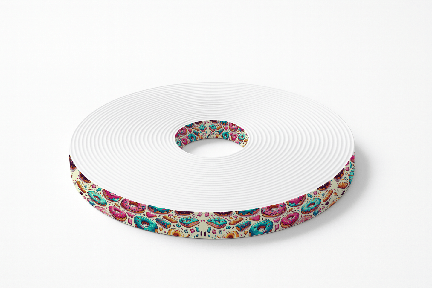 L'atelier du Fourmilier BioThane imprimé au mètre Sangle en BioThane® – Motif Donuts