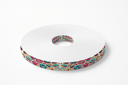 L'atelier du Fourmilier BioThane imprimé au mètre Sangle en BioThane® – Motif Donuts