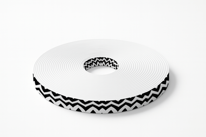 L'atelier du Fourmilier BioThane imprimé au mètre Sangle imprimée au mètre motif zigzag