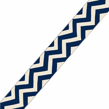 L'atelier du Fourmilier BioThane imprimé au mètre Sangle imprimée chevrons bleus au mètre