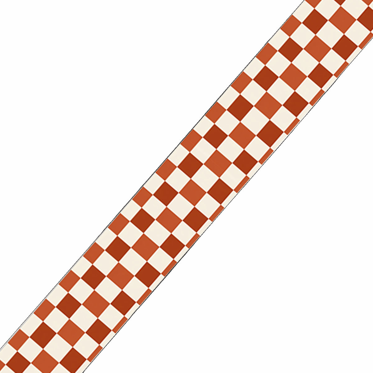 L'atelier du Fourmilier BioThane imprimé au mètre Sangle imprimée motif damier rouge au mètre