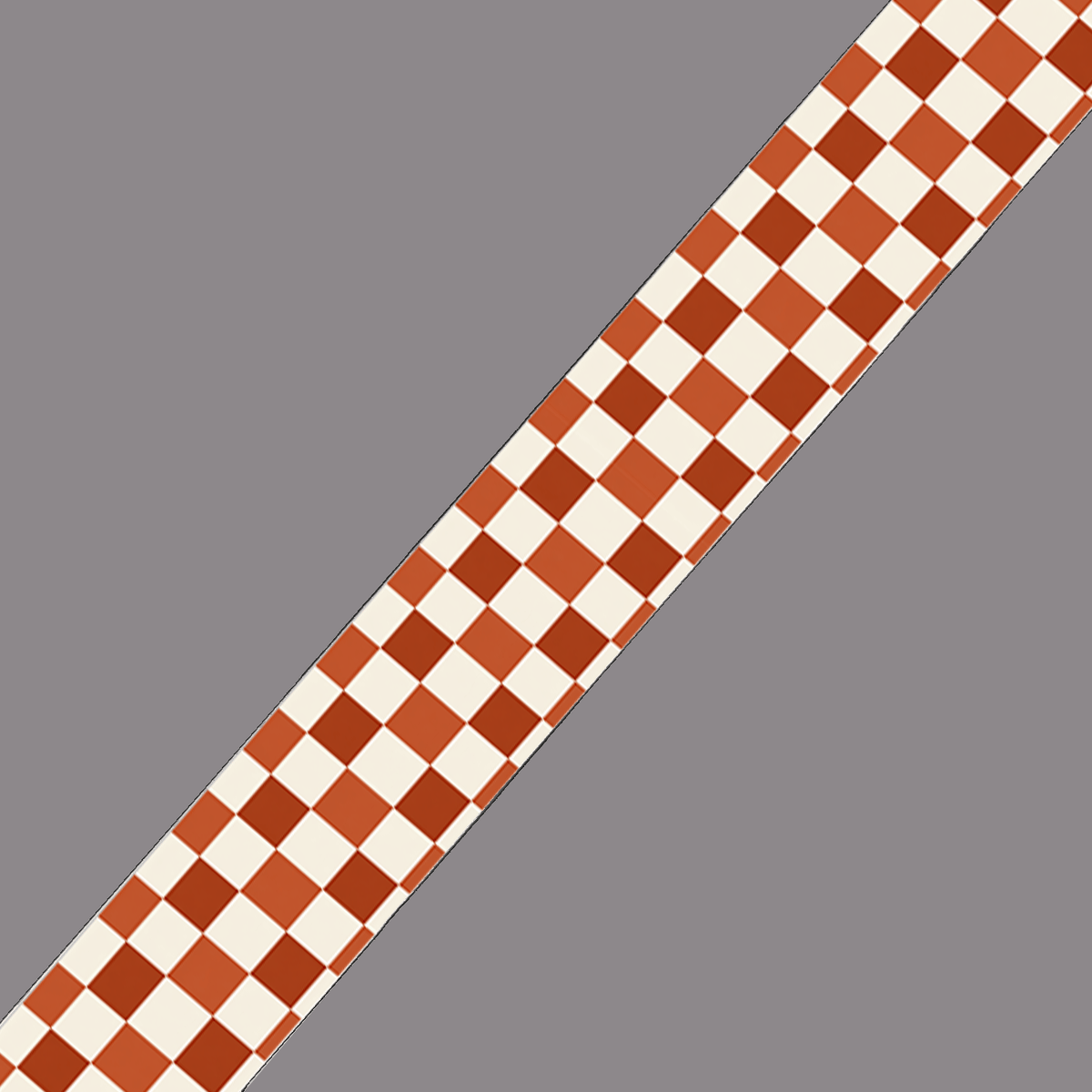 L'atelier du Fourmilier BioThane imprimé au mètre Sangle imprimée motif damier rouge au mètre