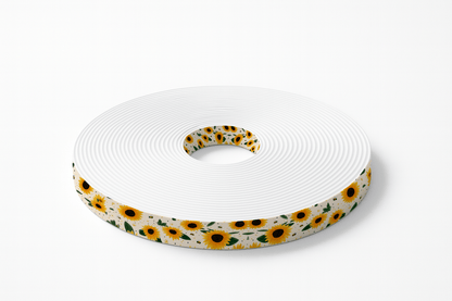 L'atelier du Fourmilier BioThane imprimé au mètre Sangle imprimée tournesols au mètre