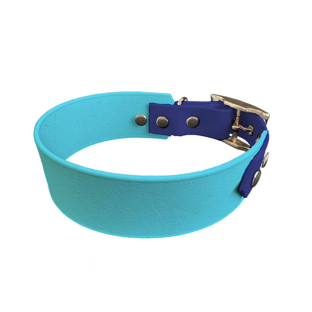 Collier Large Bicolore en BioThane® – 38 mm / 25 mm – coloris personnalisable