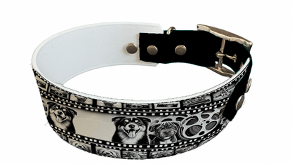 L'atelier du Fourmilier collier bicolore 105 Collier bicolore large pour chien en BioThane® imprimé – Collection chiens– 38/25 mm