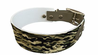 L'atelier du Fourmilier collier bicolore 12 Collier bicolore large pour chien en BioThane® imprimé – Collection camouflage– 38/25 mm