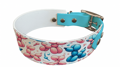 L'atelier du Fourmilier collier bicolore 170 Collier bicolore large pour chien en BioThane® imprimé – Collection chiens– 38/25 mm