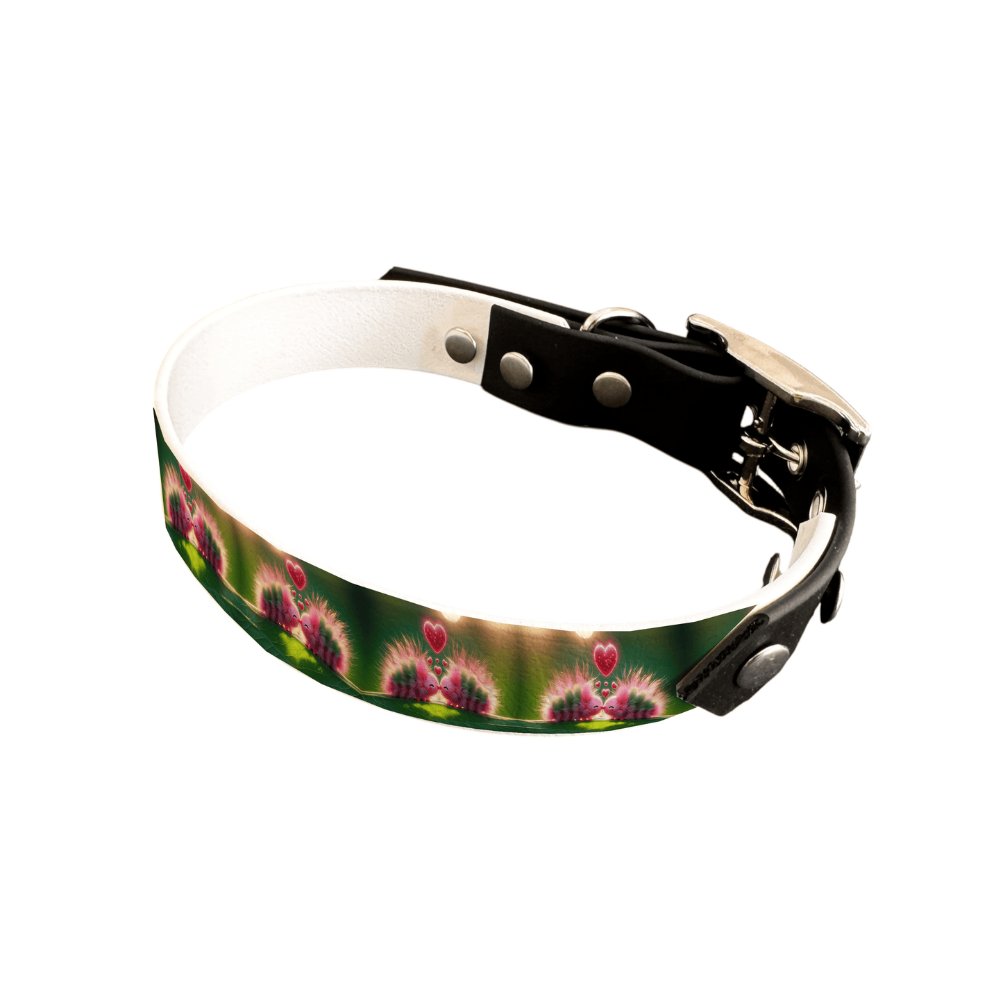 L'atelier du Fourmilier collier bicolore 25 125 Collier bicolore large pour chien en BioThane® imprimé – Collection insectes– 25 mm