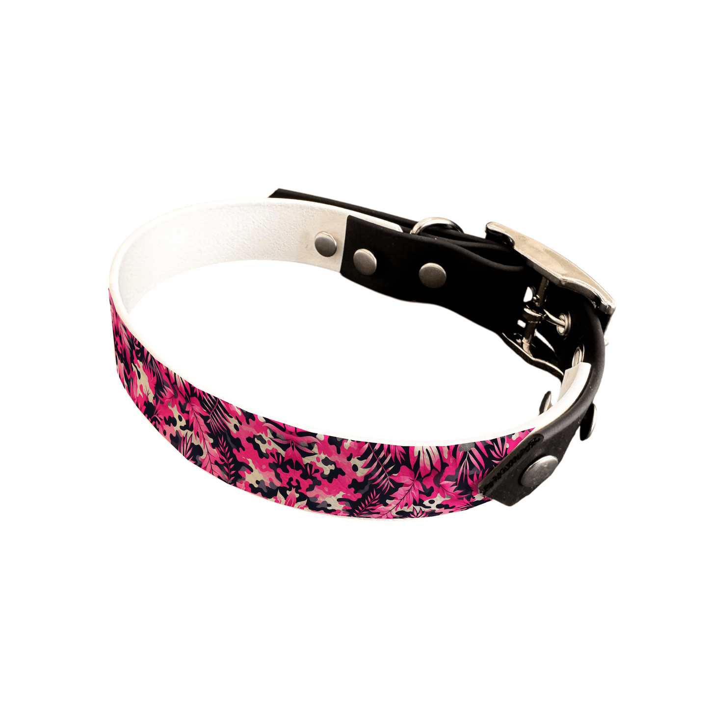 L'atelier du Fourmilier collier bicolore 25 13 Collier bicolore large pour chien en BioThane® imprimé – Collection camouflage– 25 mm