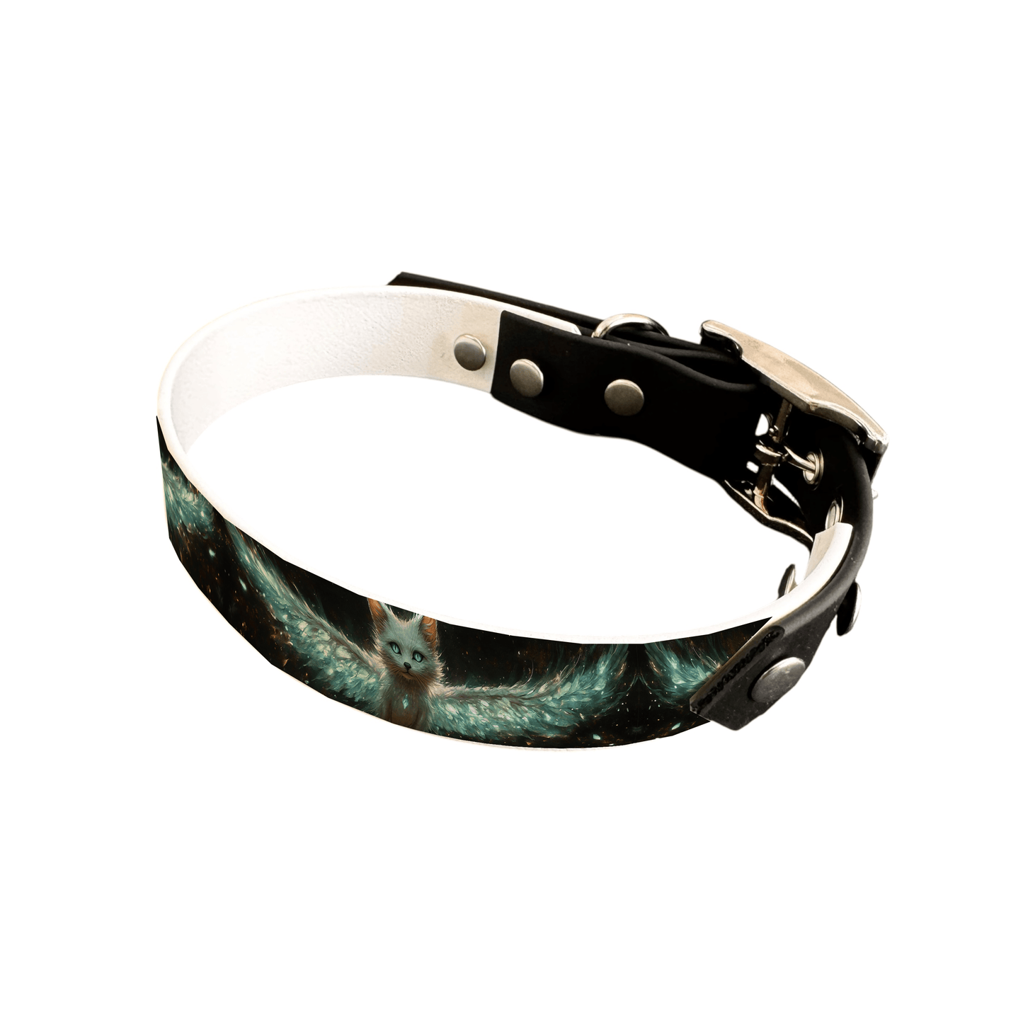 L'atelier du Fourmilier collier bicolore 25 198 Collier bicolore pour chien en BioThane® imprimé – Collection monstres et créatures imaginaires– 25 mm