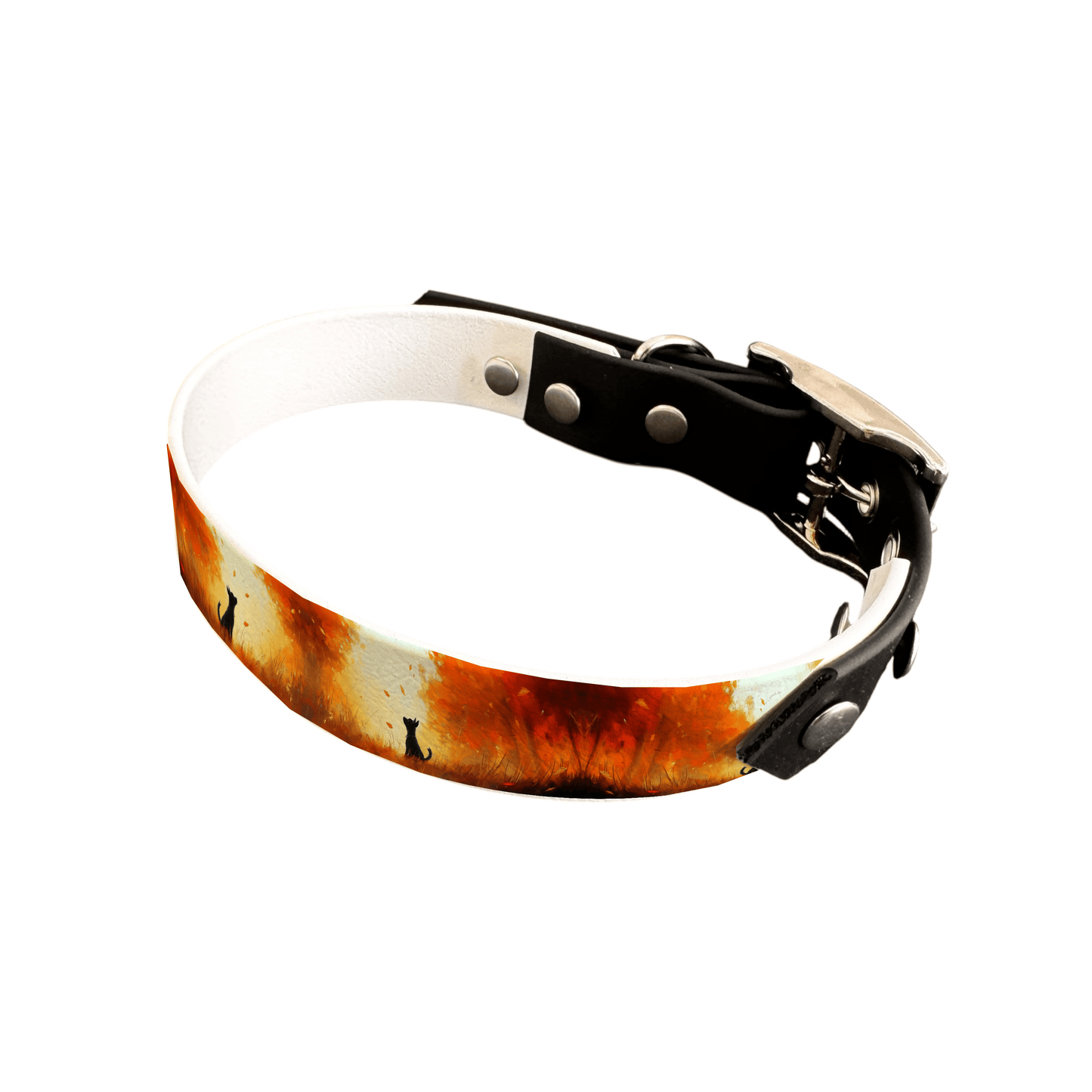 L'atelier du Fourmilier collier bicolore 25 201 Collier bicolore large pour chien en BioThane® imprimé – Collection chiens– 25 mm