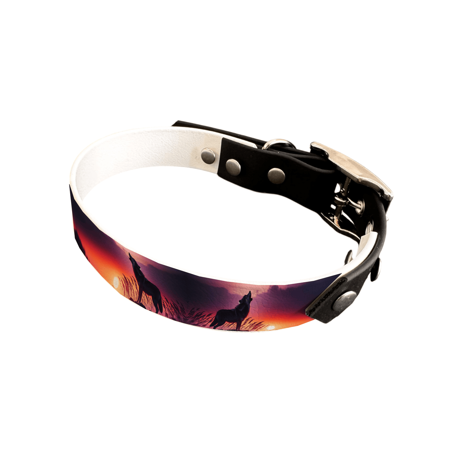 L'atelier du Fourmilier collier bicolore 25 23 Collier bicolore large pour chien en BioThane® imprimé – Collection chiens– 25 mm