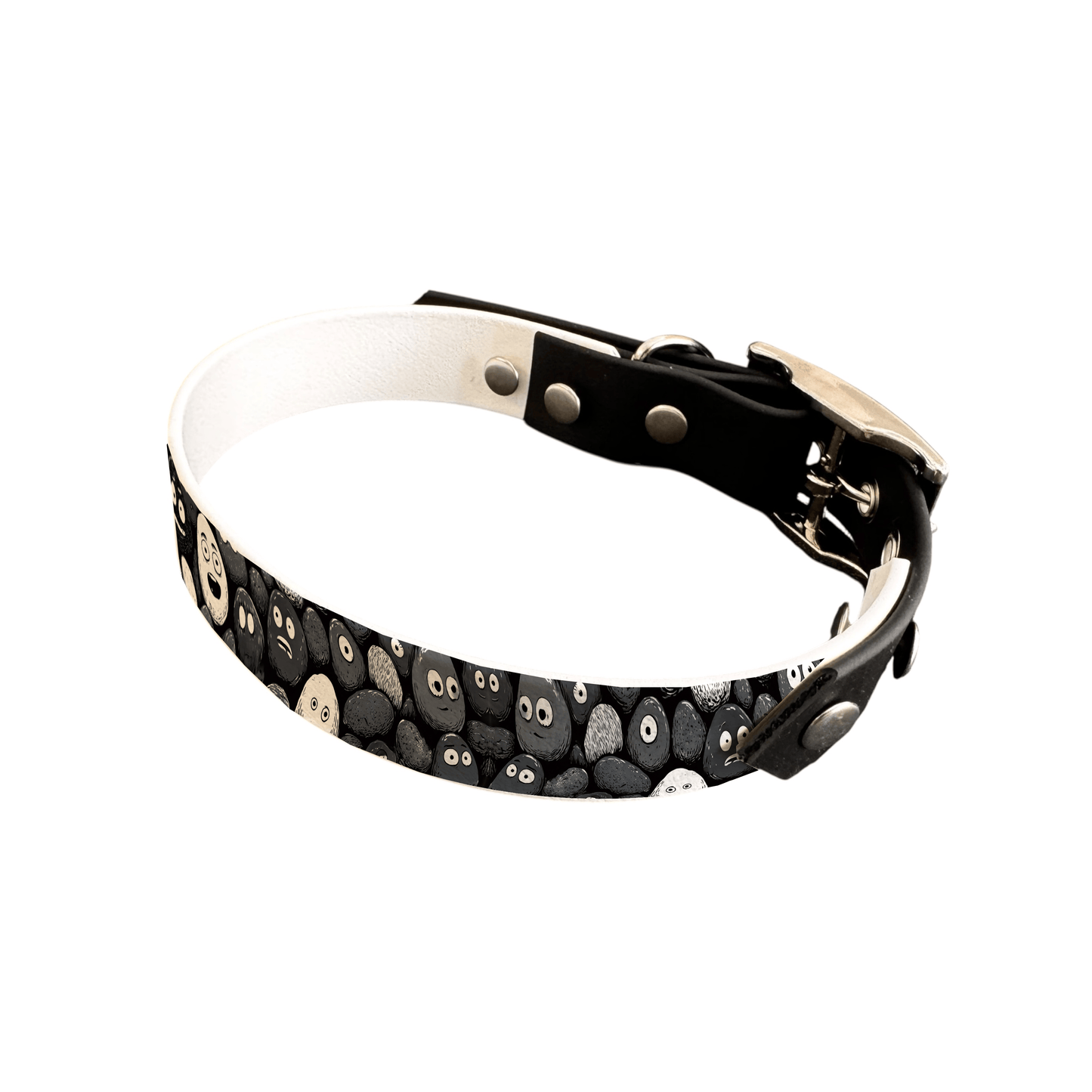 L'atelier du Fourmilier collier bicolore 25 244 Collier bicolore large pour chien en BioThane® imprimé – Collection pop art– 25 mm