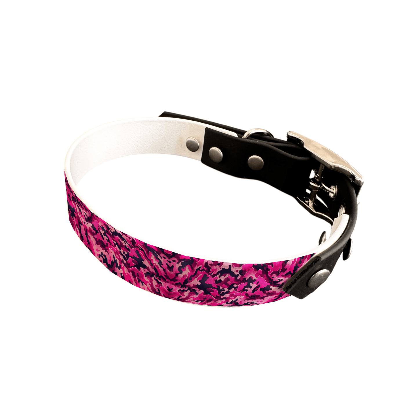 L'atelier du Fourmilier collier bicolore 25 257 Collier bicolore large pour chien en BioThane® imprimé – Collection camouflage– 25 mm