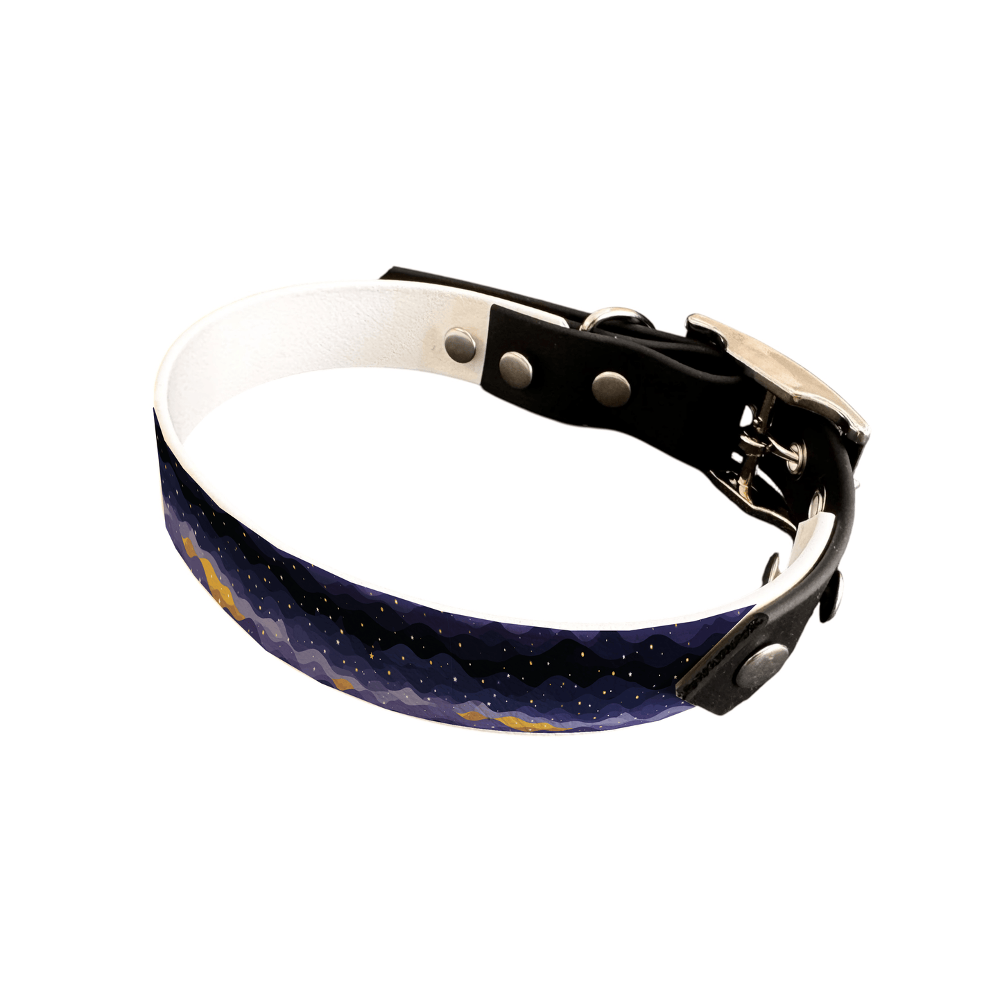 L'atelier du Fourmilier collier bicolore 25 417 Collier bicolore large pour chien en BioThane® imprimé – Collection paysage– 25 mm