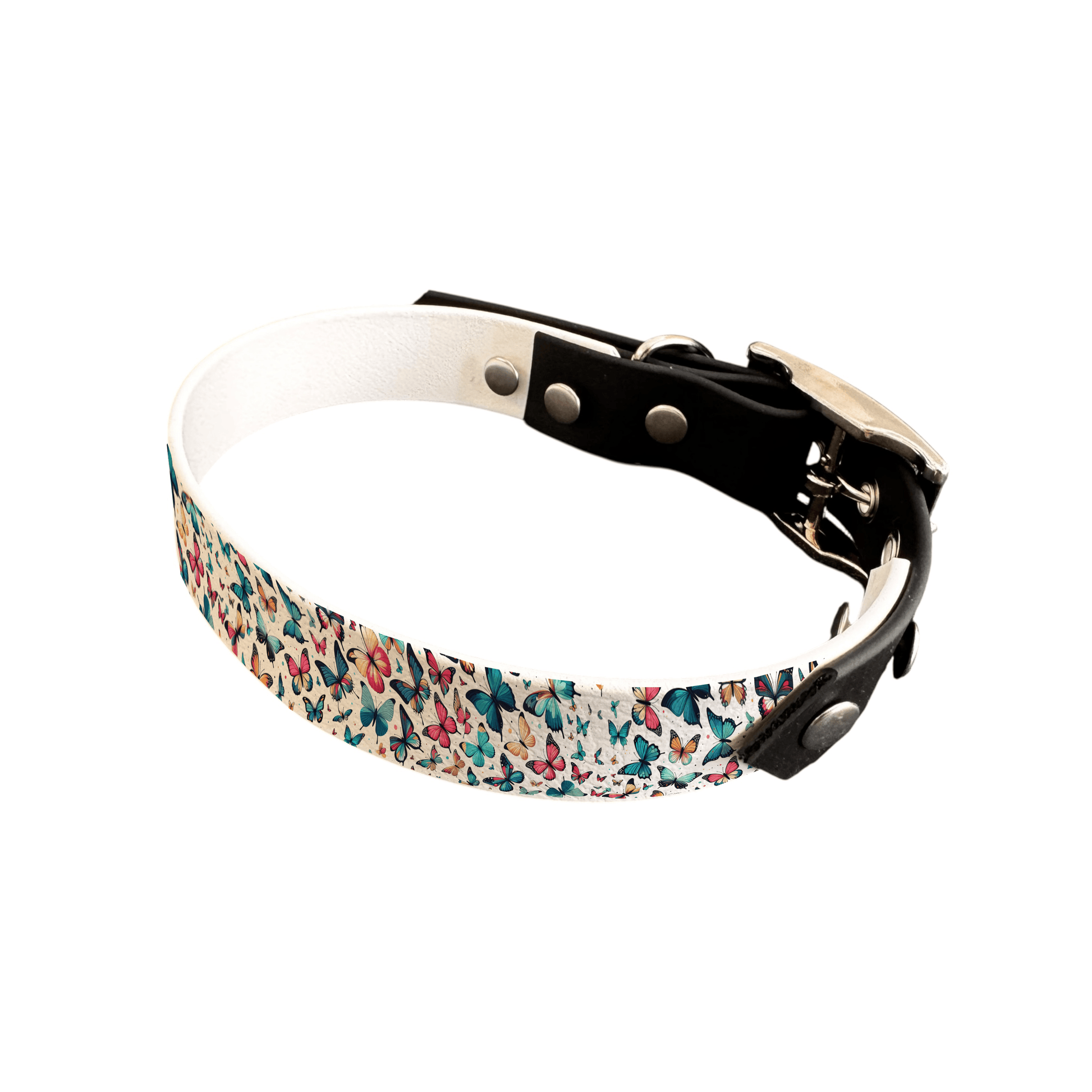 L'atelier du Fourmilier collier bicolore 25 54 Collier bicolore large pour chien en BioThane® imprimé – Collection insectes– 25 mm