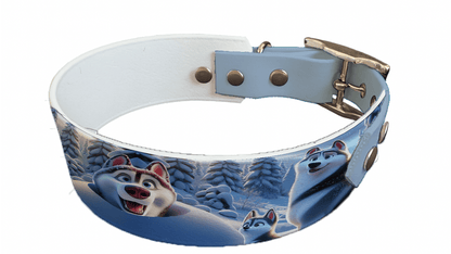 L'atelier du Fourmilier collier bicolore 40 Collier bicolore large pour chien en BioThane® imprimé – Collection chiens– 38/25 mm