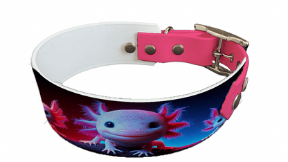 L'atelier du Fourmilier collier bicolore 64 Collier bicolore large pour chien en BioThane® imprimé – Collection animaux sauvages– 38/25 mm