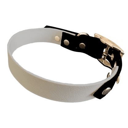 L'atelier du Fourmilier collier bicolore Collier Bicolore en BioThane®  25 mm – coloris personnalisable