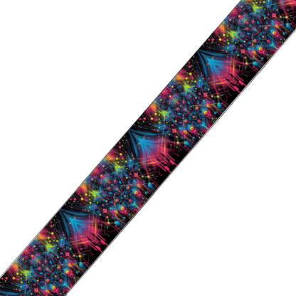 L'atelier du Fourmilier collier bicolore Collier bicolore large pour chien en BioThane® imprimé – Collection abstrait – 38/25 mm